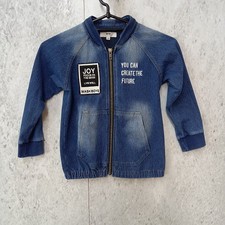 WASK Denim Knit Hoodie Jacket Jacket With Emblem Logo Kids Navy