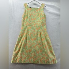 Vintage Lilly Pulitzer Cotton Sleeveless Shift Dress size 6 Butterfly Print