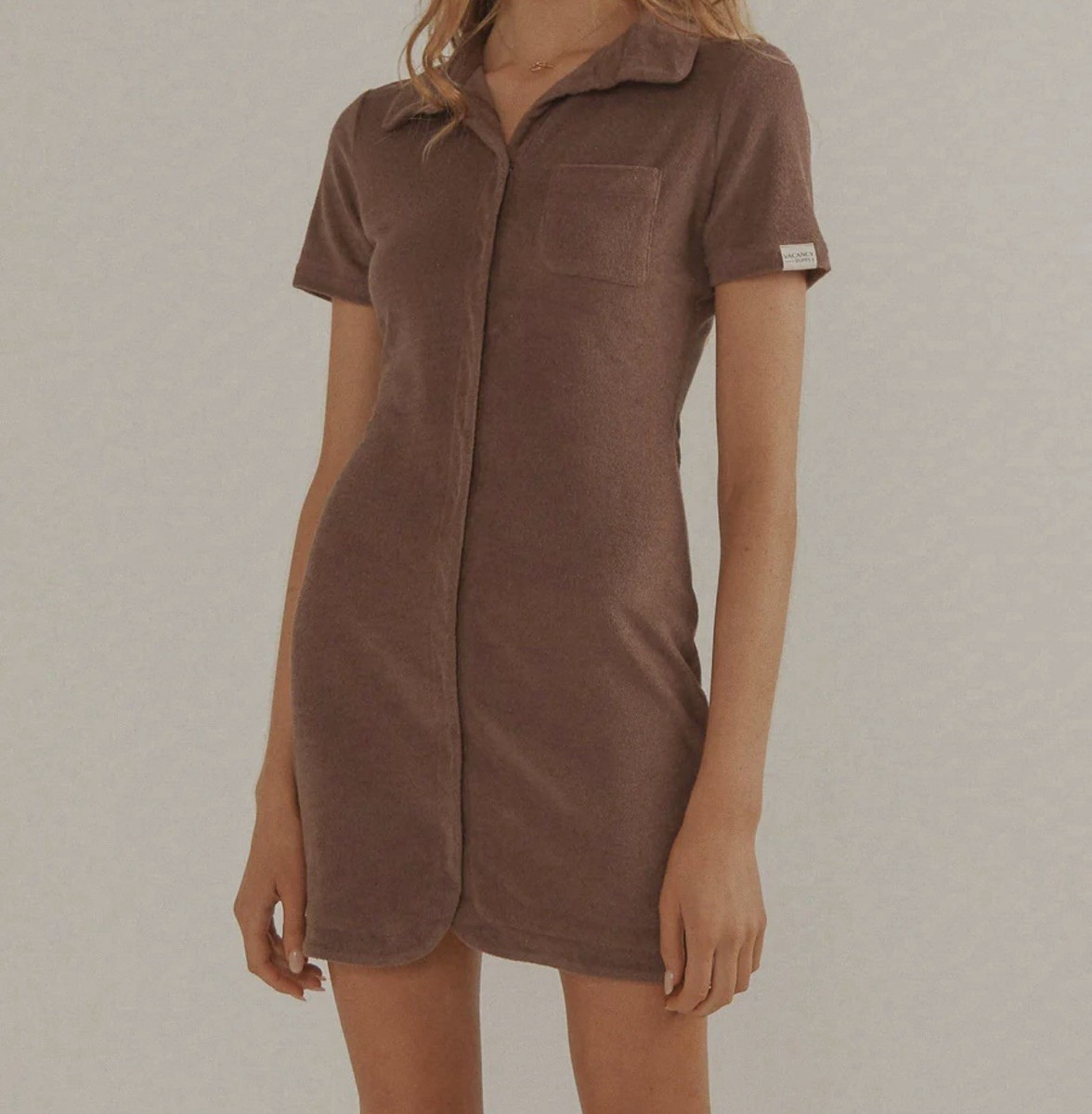 princess polly baby blue dress NWT Vacancy Daylight Terry Mini Dress - Choc Brown Size 0