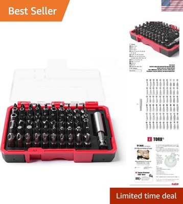 61-Piece S2 Steel Security Bit Set with Temper Proof Bits & Magnetic Holder