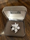 Nolan Miller Notorious Flower Ring - Clear Pave Crystals - Size 7 - NEW ! — photo 1