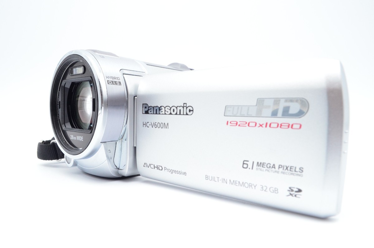 MINT】 Panasonic HC-V600M Camcorder Silver Fully Working w/ AC
