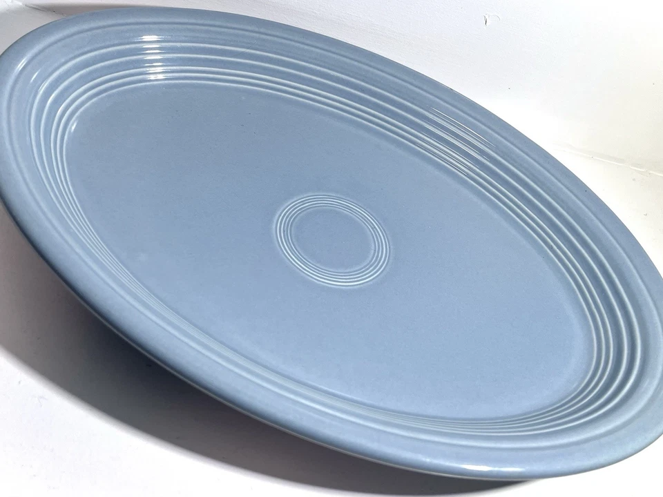Fiesta Periwinkle Blue 13” Oval Platter HLC ca. 1989 - 2006 - Image 2 of 4
