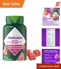 Power+ Women’s Multivitamin Gummies - 90 Strawberry-Flavored Nutrient Boosters