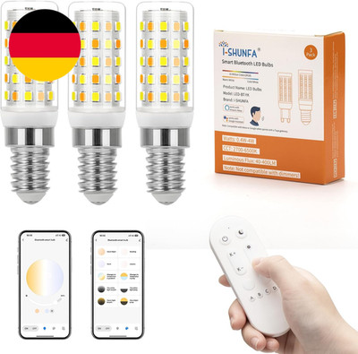 I-SHUNFA E14 LED Dimmbar Lampen Mit Fernbedienung Und APP Control,4W 400LM E14 G