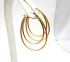 14K Yellow Gold Double Hoop Earrings 1.9 Gr [E370] — photo 3