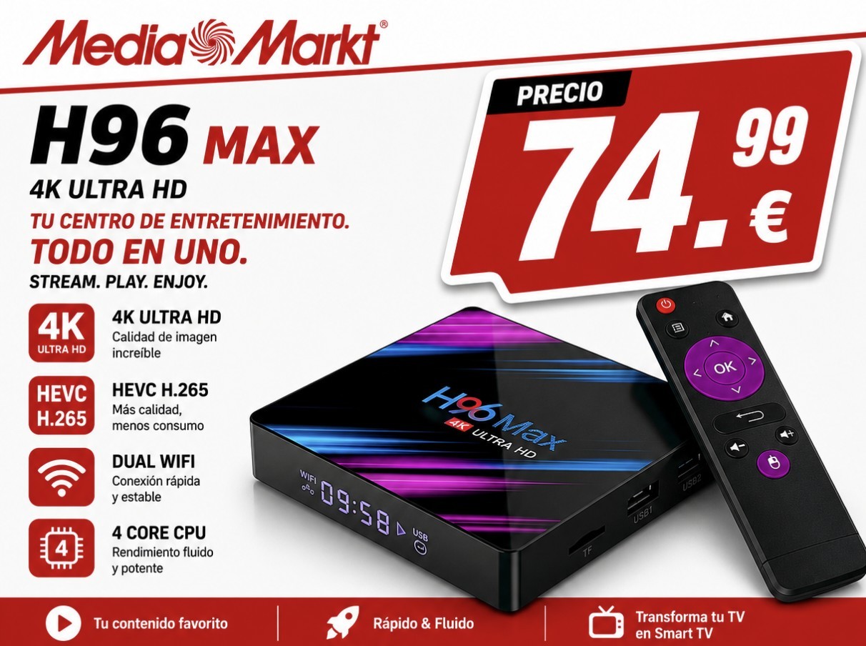 H96 MAX Smart TV Box Android 10 4G 32GB  4K Wifi BT Media player