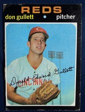 1971 TOPPS #124 DON GULLETT (CINCINNATI REDS) ROOKIE BASEBALL CARD. rookie card picture