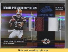 2005 Playoff Absolute Memorabilia Spectrum Blue 12/75 Braylon Edwards READ fm0
