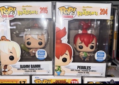 Funko Pop Flintstones Pebbles & Bamm Bamm Set! Funko Shop Exclusive LE 8000