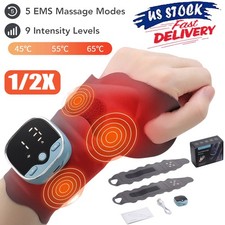 1/2x Cordless Wrist Massager Heating Pad for Arthritis Carpal Tunnel Relief USB
