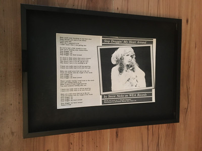 Stevie Nicks-Stop dragging my heart around-A4 framed original advert