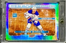 Connor McDavid RARE CITY REFRACTOR INVESTMENT CARD SSP UPPER DECK OILERS MINT