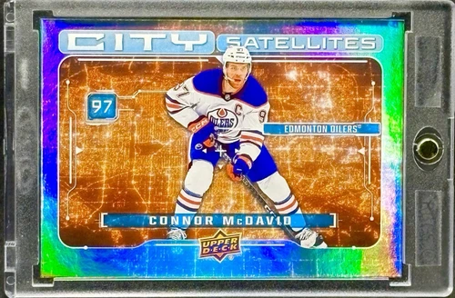 Connor McDavid RARE CITY REFRACTOR INVESTMENT CARD SSP UPPER DECK OILERS MINT