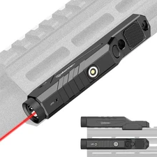 DEFENTAC 1600 Lumens Red Laser Light Combo Compatible with M-Lok/Picatinny for R