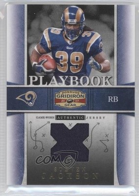 2007 Donruss Gridiron Gear Playbook X's Jerseys 10/250 Steven Jackson #PB-17 0b2