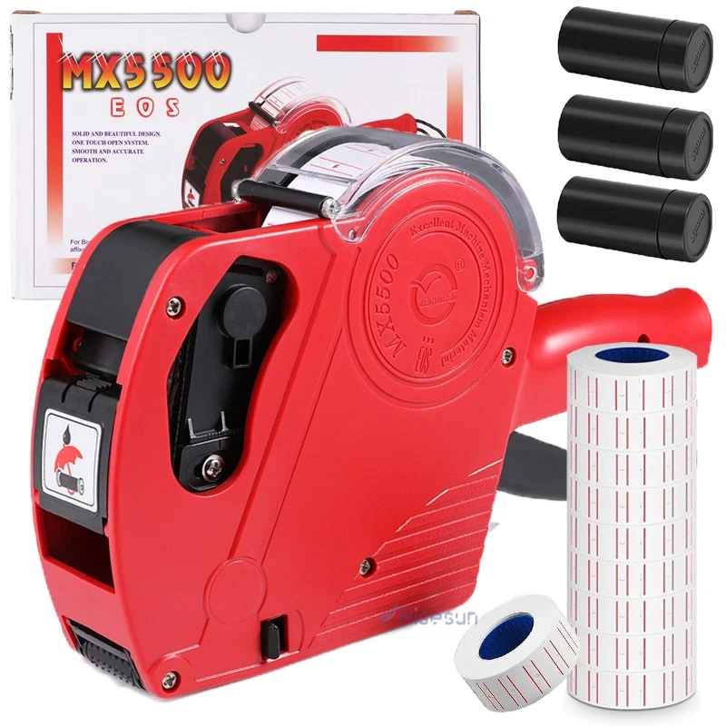 Máquina etiquetadora EOS MX-5500 8 dígitos precio pistola etiqueta tinta Foto 3 de 4
