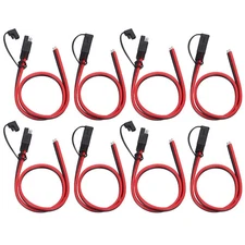 8pcs SAE Connector, 18 AWG SAE to Bare Wire Cable with Cover, 1FT SAE Cable