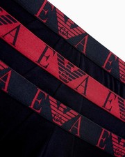 3-pack Slip mutande da per uomo EMPORIO ARMANI logo cotone elasticizzato nero
