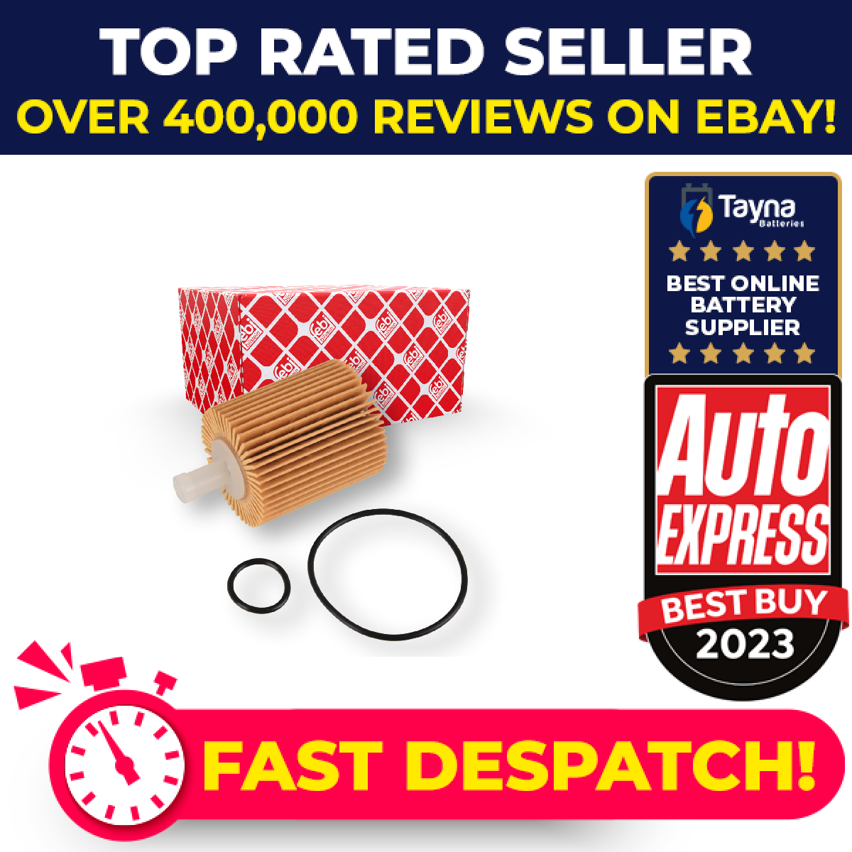 Oil Filter fits LEXUS IS200d Mk2 2.2D 10 to 12 2AD-FTV 04152YZZA2 04152YZZA3 New
