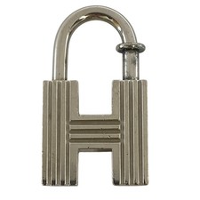 HERMES Padlock Cadena 2000 Limited Edition H Motif Charm Accessory Metal Silver