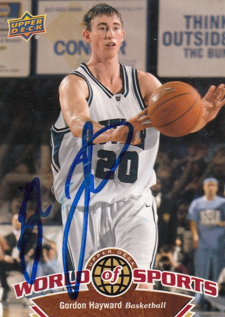 Gordon Hayward Basketball Autographed Sports Trading Cards