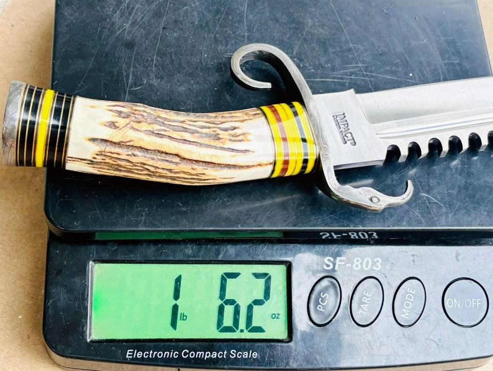 Impact Cutlery Custom Fixed Blade Combat Bone Handle Knife 18" Dagger Knives - Image 4 of 4