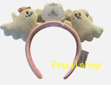 2025 HK Disney Parks Halloween Ghost Mickey And Minnie Mouse Ear Headband NEW