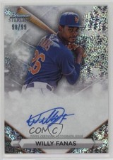 2023 Bowman Sterling Prospect Speckle Refractor 98/99 Willy Fanas Auto 5y7