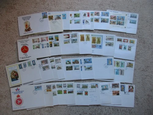 ISLE OF MAN - COLLECTION OF 34 COMMEMORATIVE FIRST DAY COVERS 1973-1979