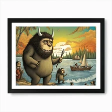 Where The Wild Things Are Art Print Framed Wall Art Poster Canvas Print Picture