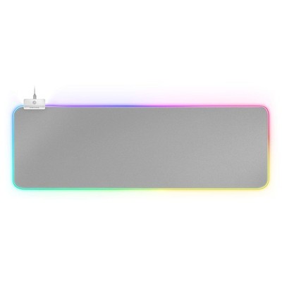 MARSGAMING MMPRGB2S XXL, RGB Mauspad 12 Modi, 2 USB 2.0, Weiß Silber