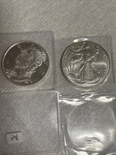 2 1 ounce silver proof Coins