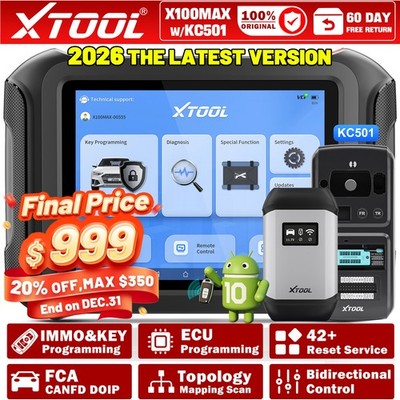2026 XTOOL X100 MAX Auto Key Programmer Diagnostic Scanner IMMO ECU Programming