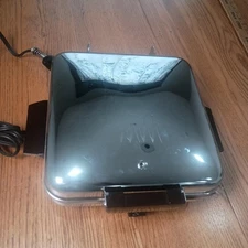 Vtg Waffle Maker Magic Maid By Son-Chief 9150  Chrome MCM Griddle Iron Works EUC