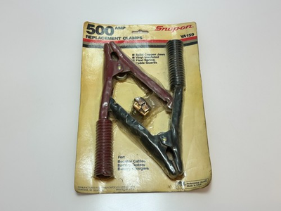 #ad Snap On Tools USA YA159 New Old Stock 500 Amp Replacement Clamps Copper Jaws $119.99