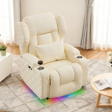 Wall Hugger Home Theater Power Recliner Chair w/ Heat Massage for Living Room RV