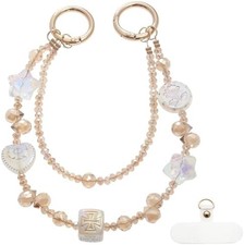 Crystal Beaded Phone Wrist Strap Lanyard Decorative Purse Chain