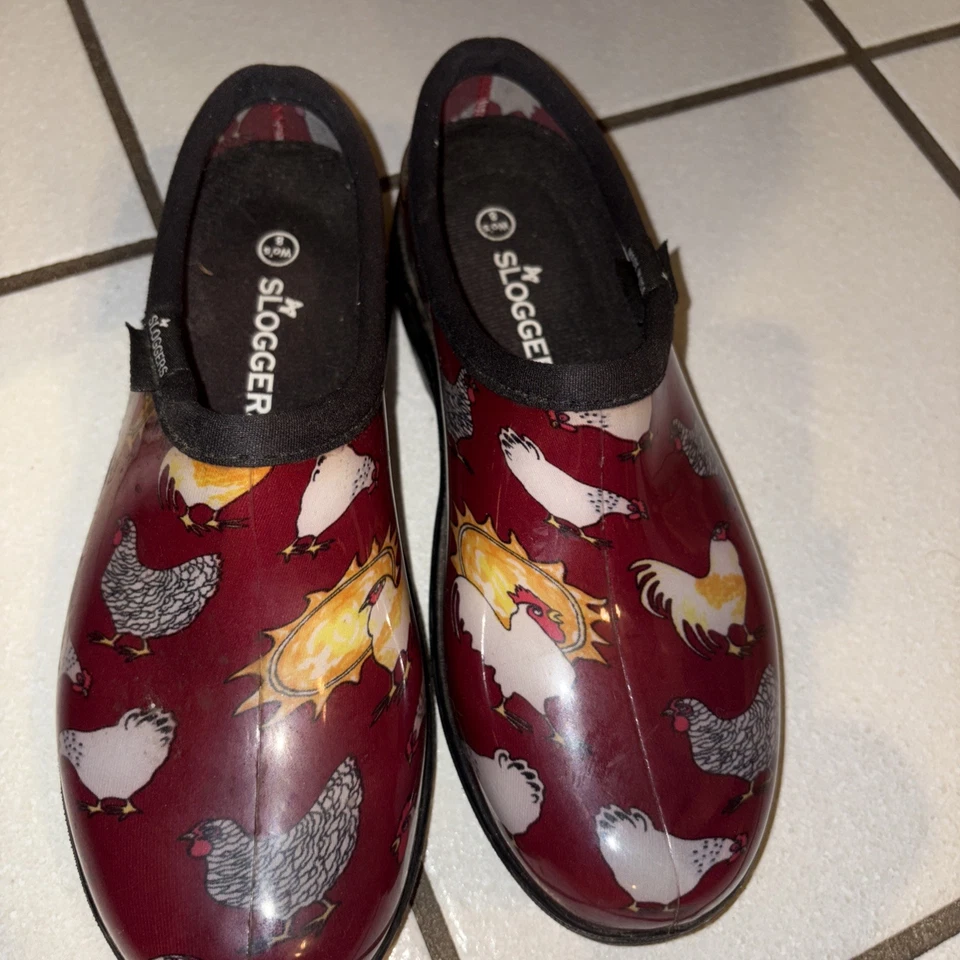 Women’s Size 8 Sloggers Chicken Print Outdoor Shoes Made In USA - Image 2 of 4