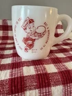 Frisch's Big Boy Restaurant Vintage Coffee Mug Milk-Glass Cup