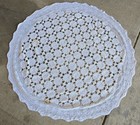 Vintage Handmade Large Round Crocheted Doily 49"  White Tablecloth Grandma Decor — photo 6