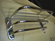 NEW CHROME BATH TOWEL SHELF WITH DOUBLE BAR 18"