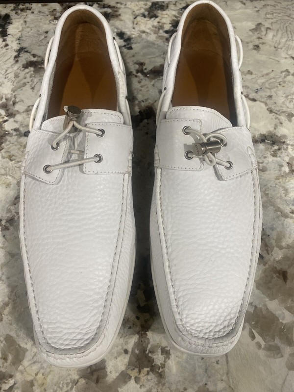 Bally Ciral white loafers size 11 vintage authentic 