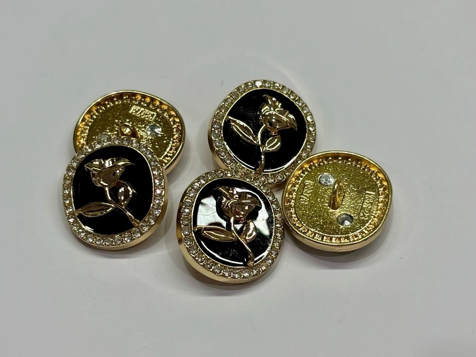 Knöpfe Set 5 Stück Chanel CC Knopf Ø 23 mm Metall Dior Versace Prada D&G Miu Miu - Bild 4 von 4