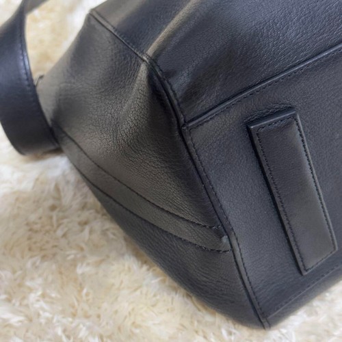 GIVENCHY Antigona Leather 2way HandBag Logo Black USED 202501M - Picture 10 of 14