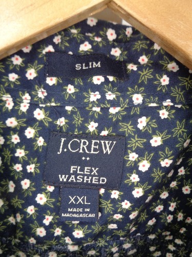 J Crew Floral Slim Flex Washed Shirt Size XXL Men - Picture 6 of 7