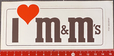 Aufkleber/Sticker:  I love m&m´s    (O5-5-56-2$)