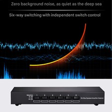 6-way Stereo Speaker Selector Switch Amplifier Selector Bidirectional Switcher