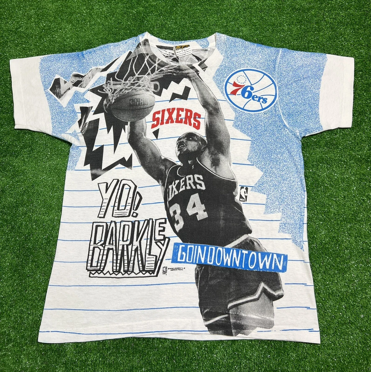 90s Philadelphia Sixers 76ers NBA Basketball t-shirt Youth Small