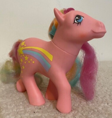 VTG 1984 G1 My Little Pony STRIPES Rainbow Curl Pony - Stars | eBay